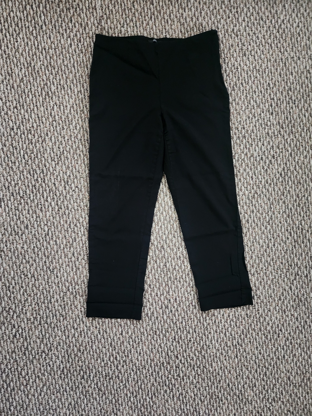 Style & Co. Black Side Zip Ankle Capri Pants Size 10s